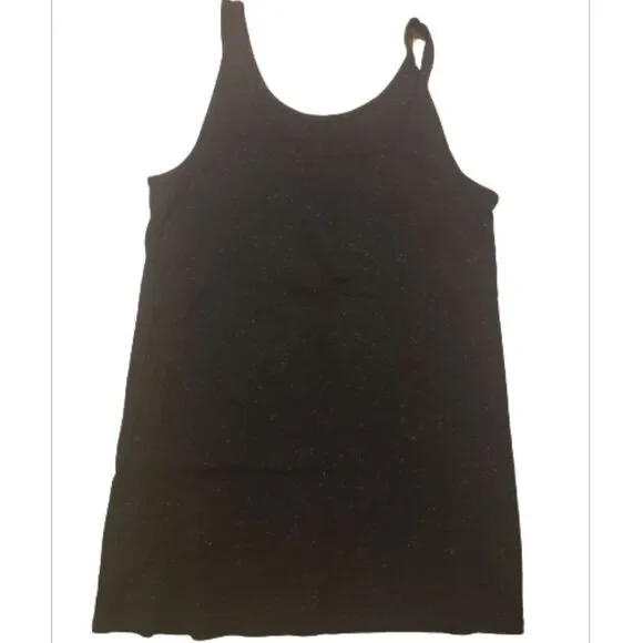 Black & Gold Plus Size Tank Top w/ Gold Speckles Sz XXL - Picture 3 of 6